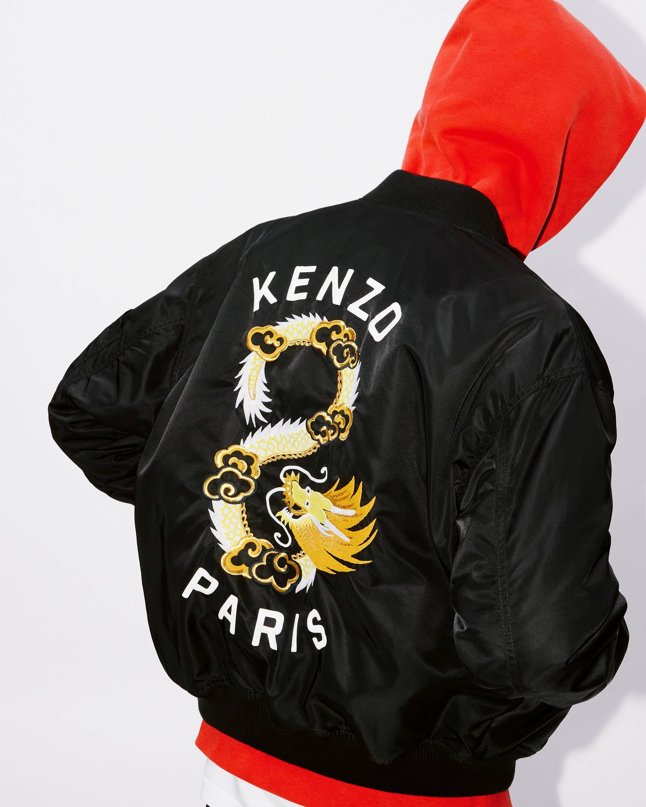 KENZO 'year Of The Dragon' Embroidered Bomber Jacket in Black for Men |  Lyst UK