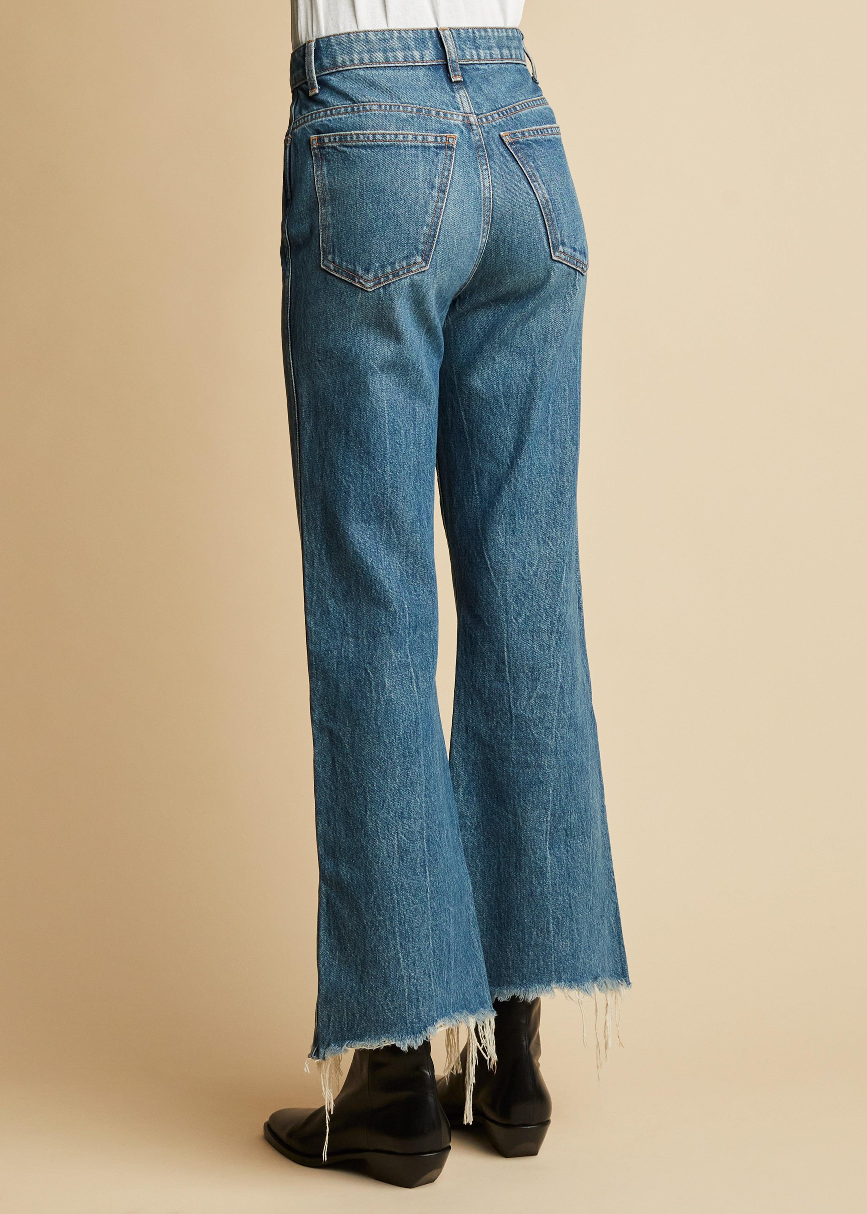 Khaite Cotton The Gabbie Jean in Blue 