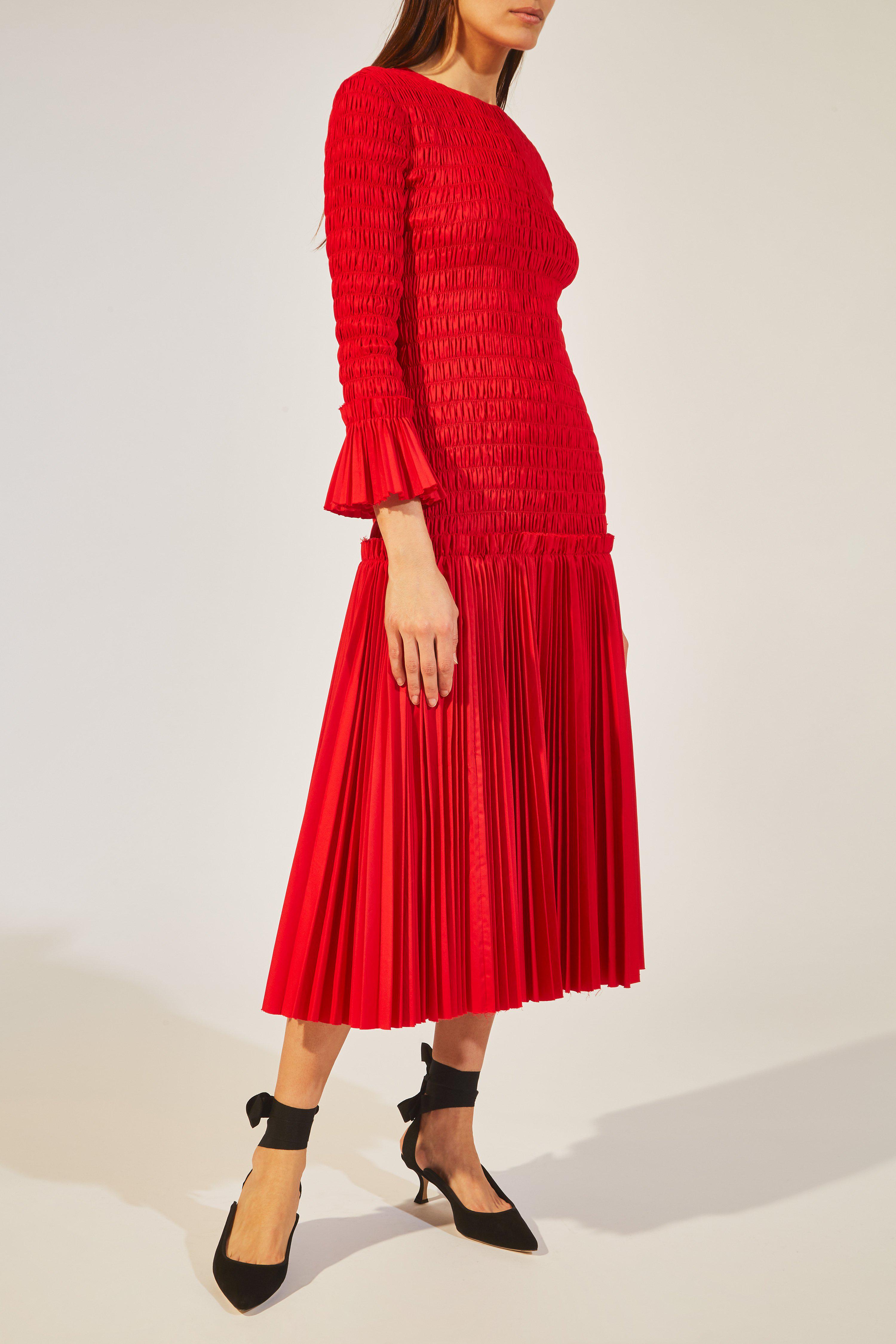 khaite red dress