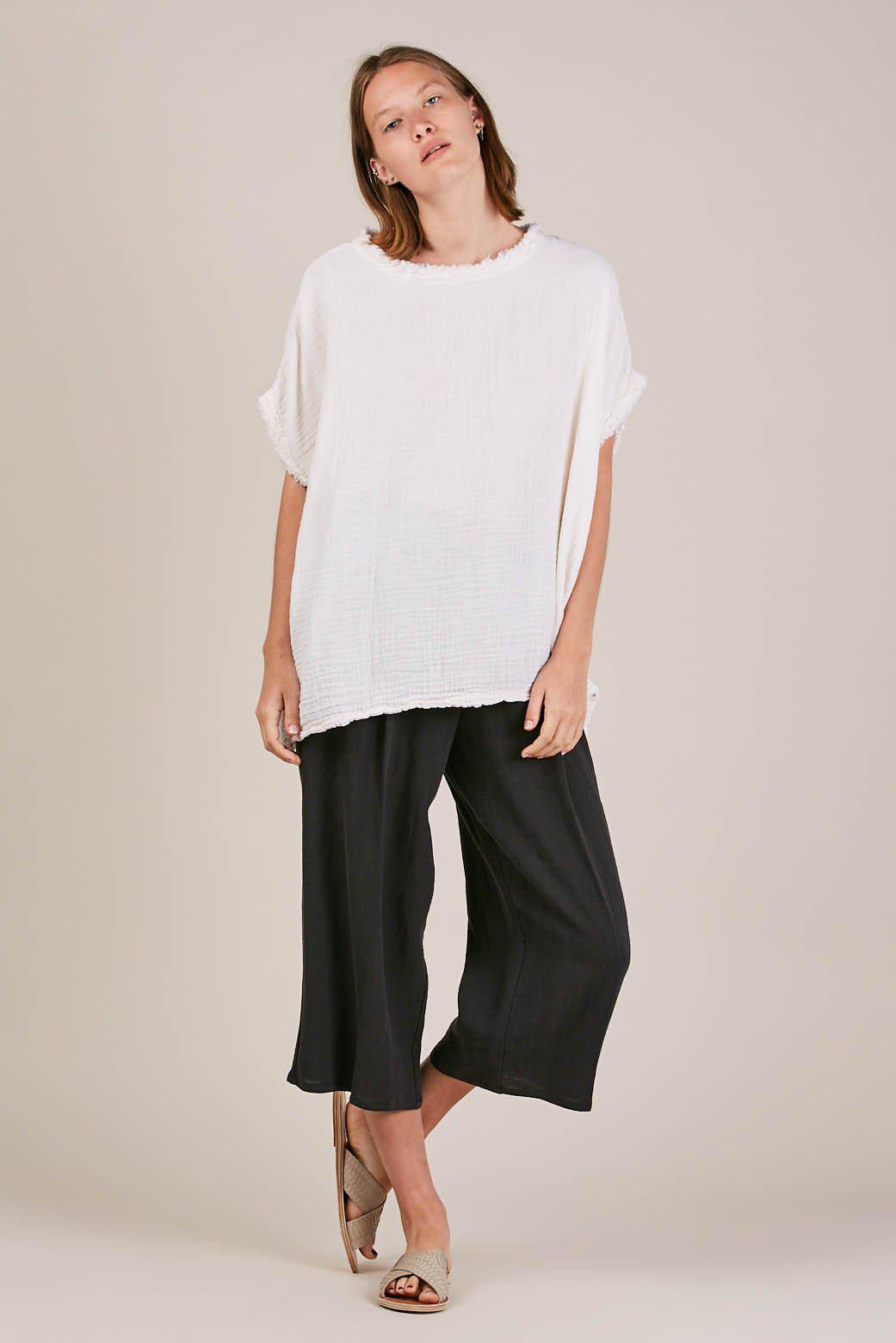 black crane double gauze dress