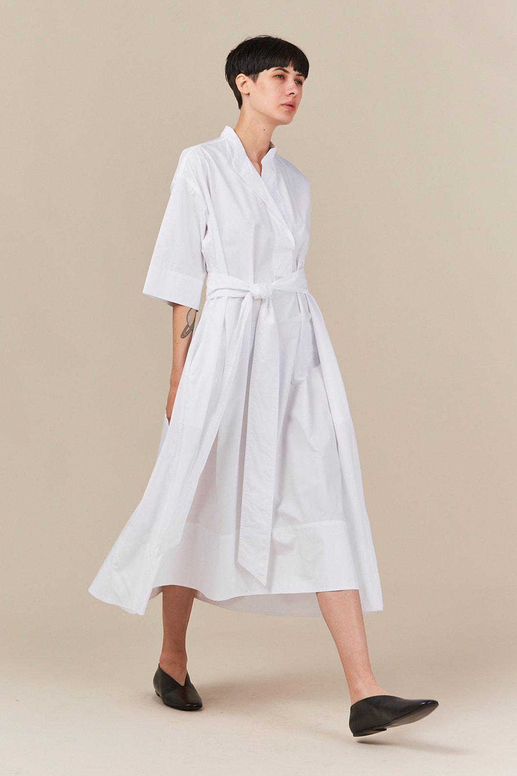 Creatures Of Comfort Cotton Byron Dress In White Lyst