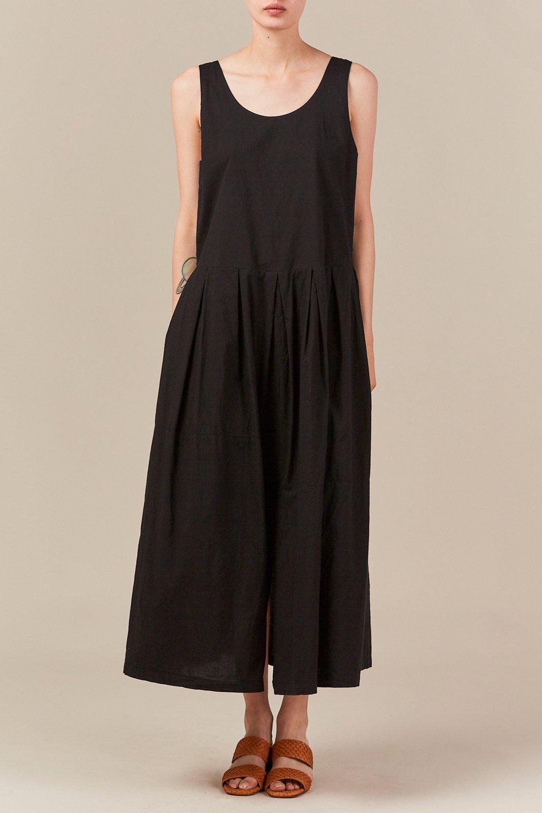 black crane patched dress