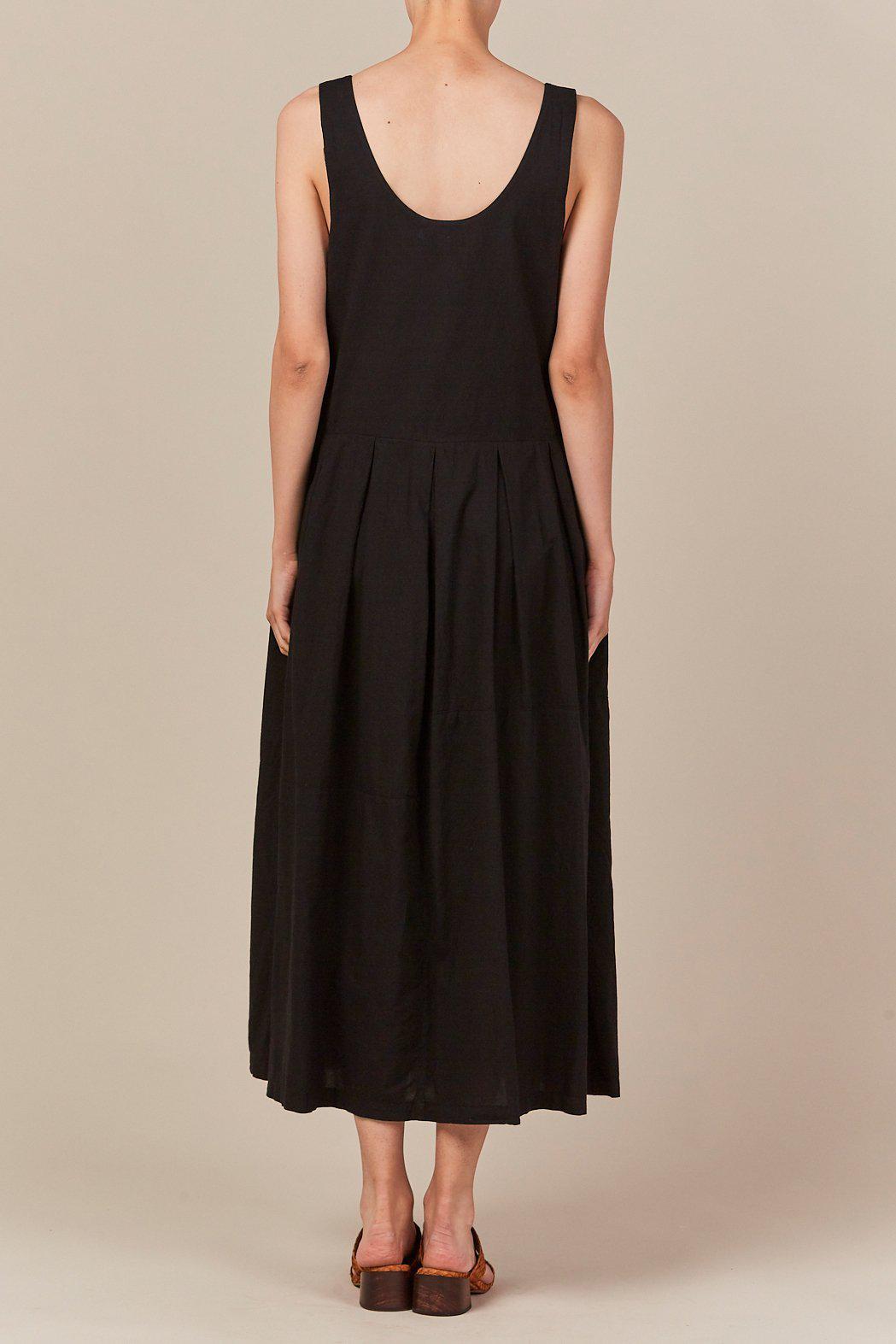 black crane patched dress