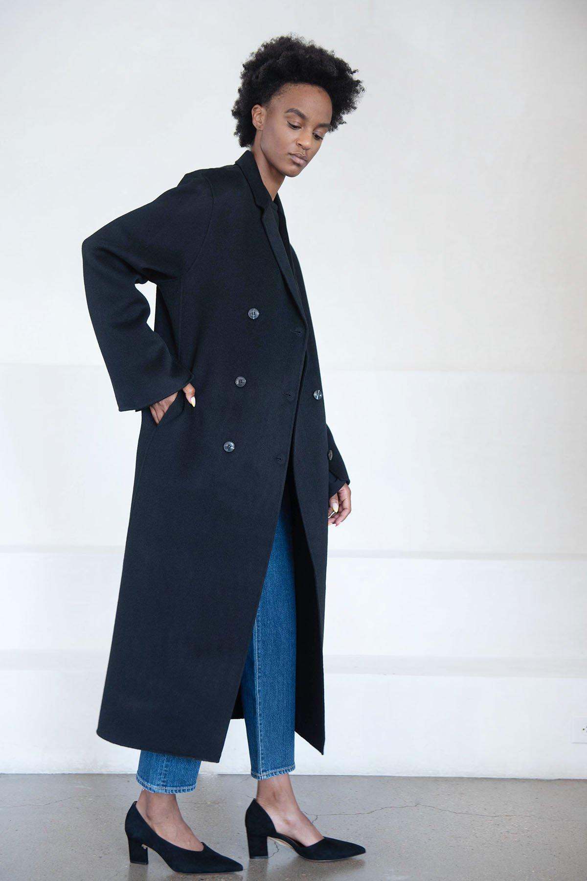 Toteme picos coat black Clearance