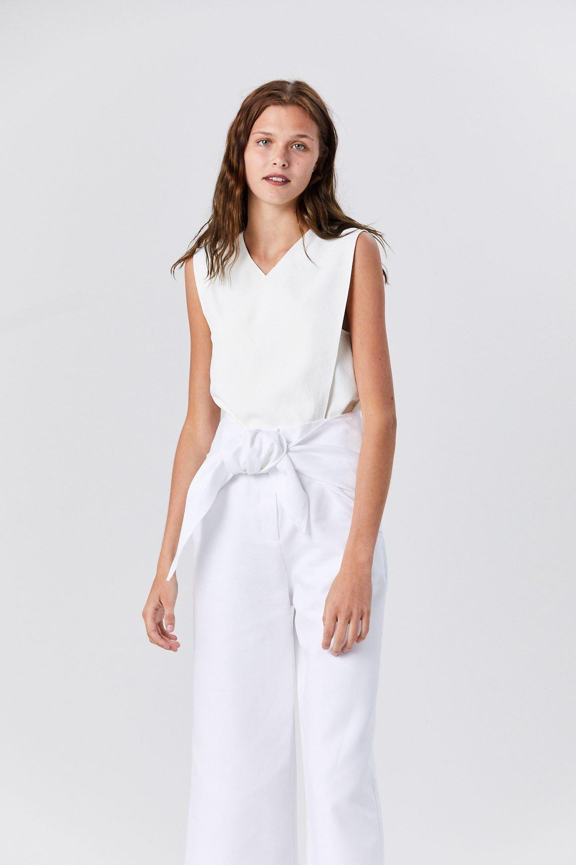 tibi chalky drape top