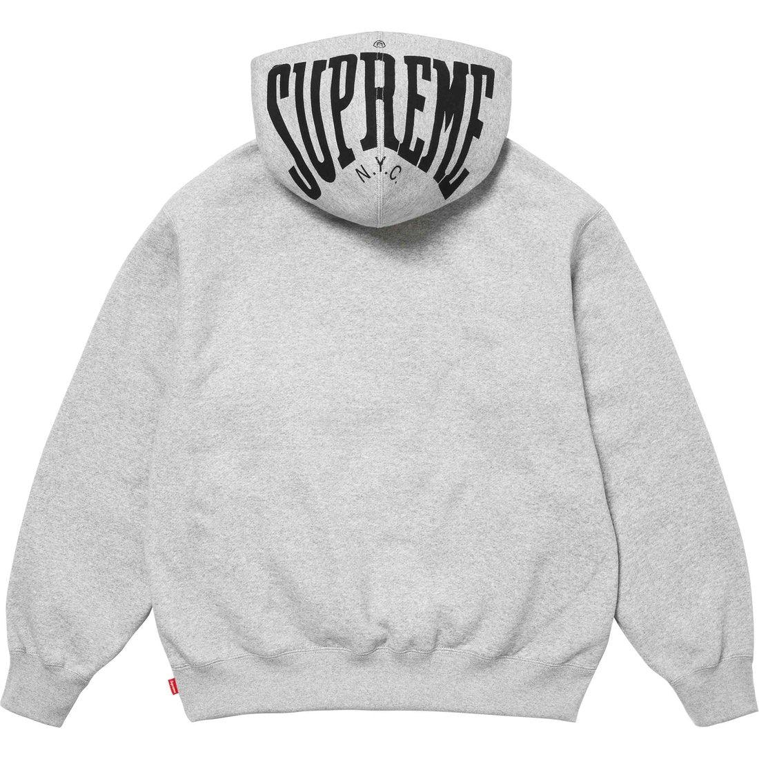Supreme Mirrored Logo Hooded Sweatshirt in Grey for Men Lyst UK