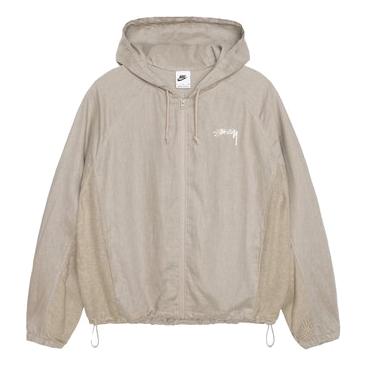 Nike X Stussy Linen Jacket Hoodie in Grey for Men | Lyst UK 