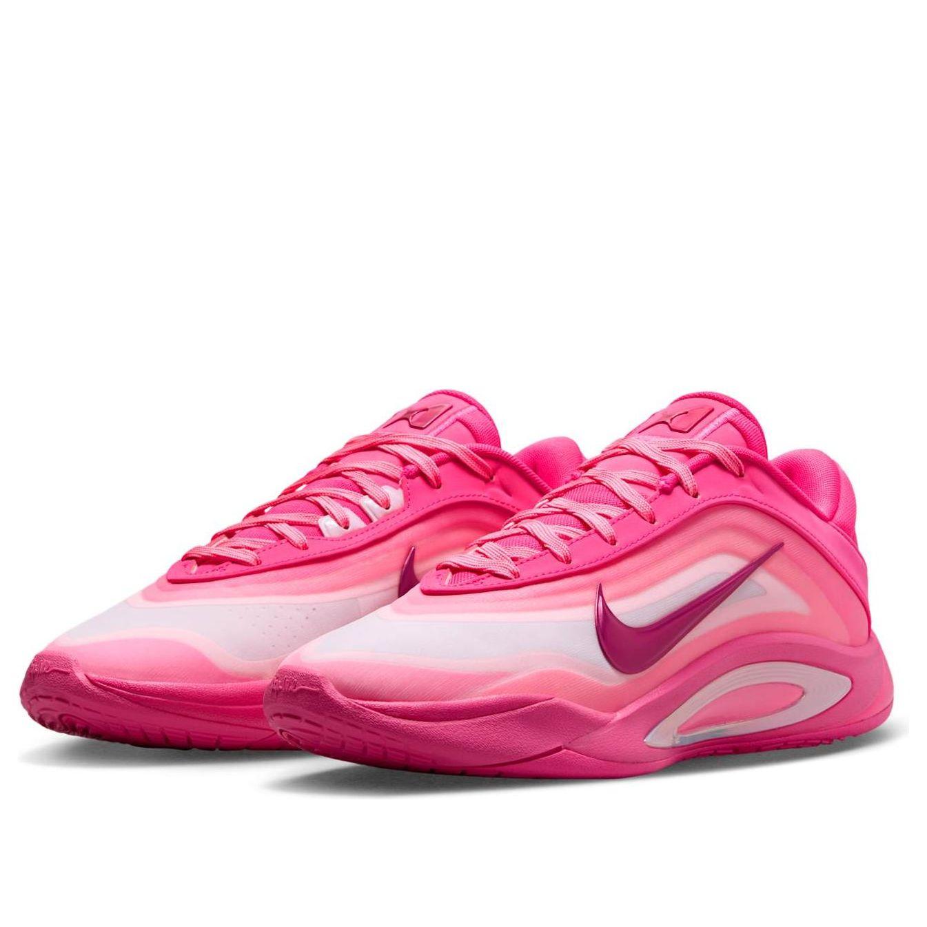 rose color nike sneakers