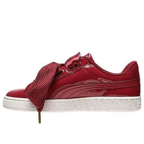 PUMA Wmns Basket Heart Patent Tibetan in Red Lyst UK