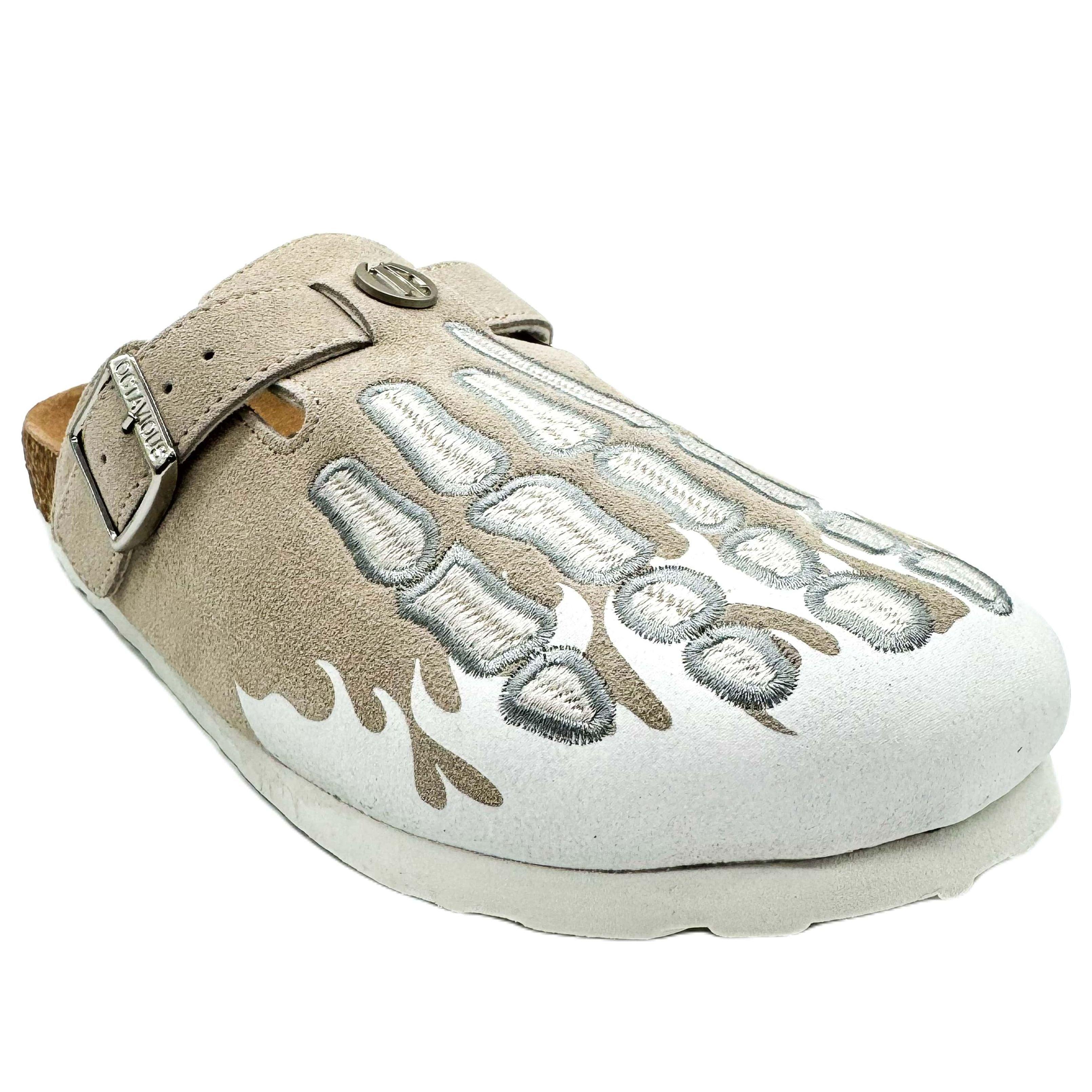 OMNEWYORK Octavious Marks Clog 'Fish Bone' in Brown for Men