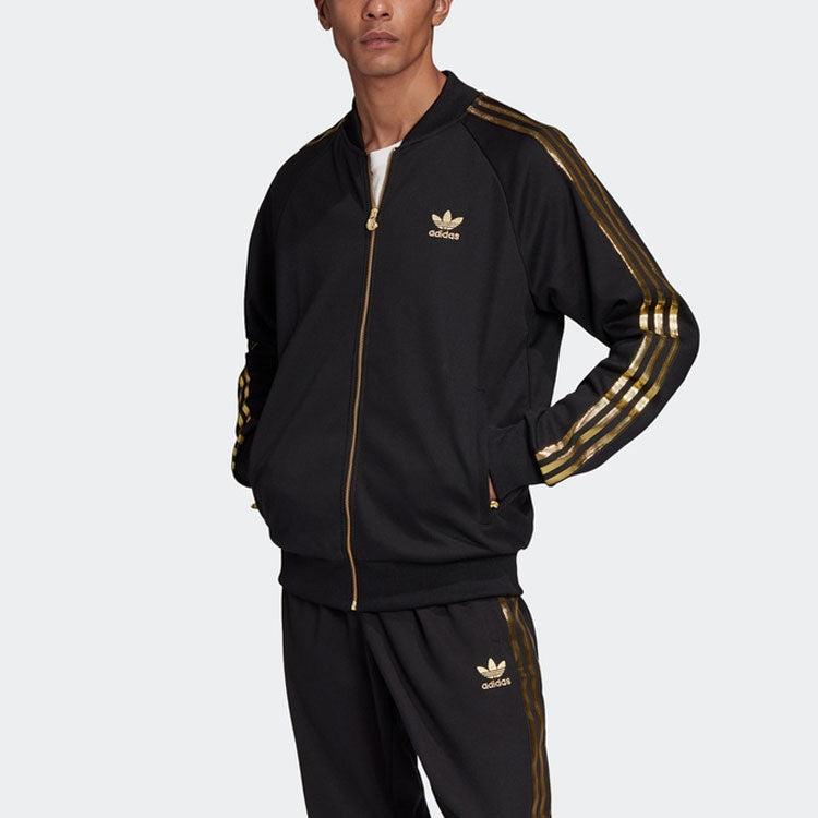 adidas Originals Sst 24 Track Jacket Stripe Retro Sports in Black