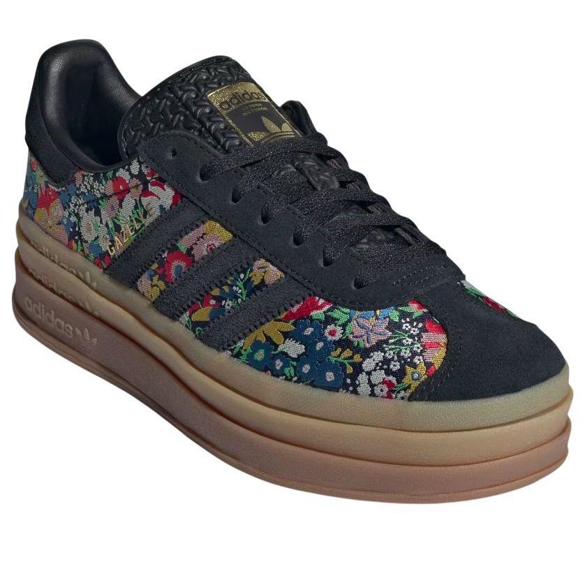 adidas gazelle silver green womens Adidas Originals "Adidas Originals x Liberty London Gazelle LO PRO" Low-top  sneakers Black - Women