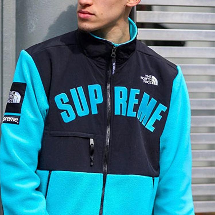 Supreme X The North Face Arc Logo Denali Fleece Jacket in Blue for