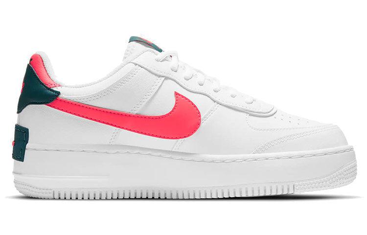 Nike Air Force 1 Shadow Sneakers in White and Red