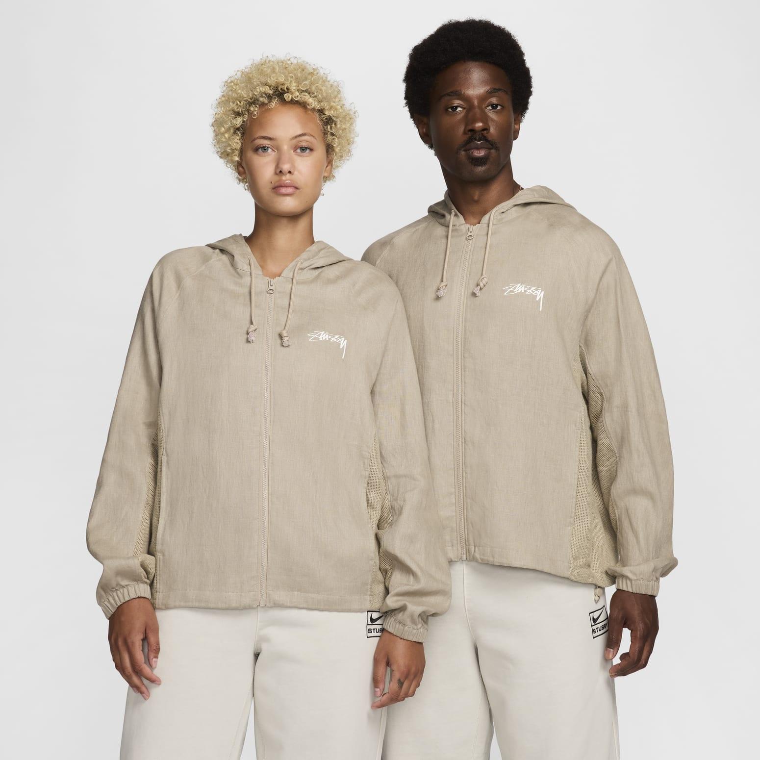 Nike X Stussy Linen Jacket Hoodie in Grey for Men | Lyst UK