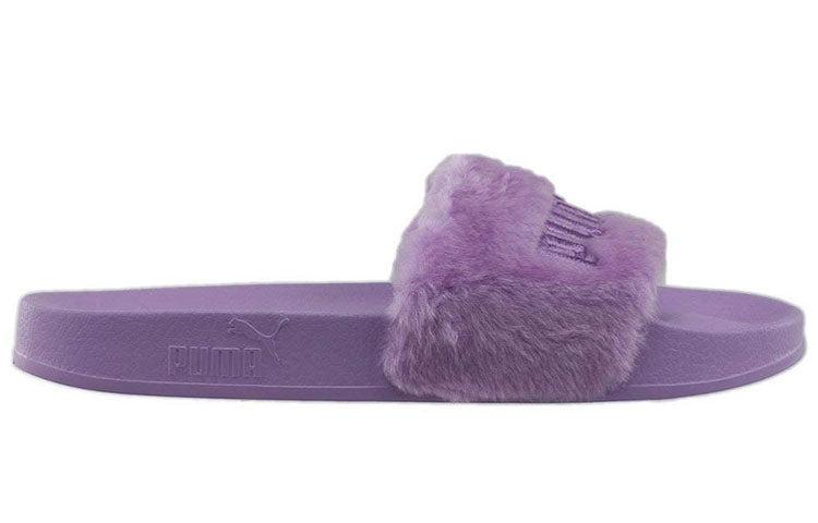 PUMA Fenty X Fur Slide Sandals Purple for Men | Lyst
