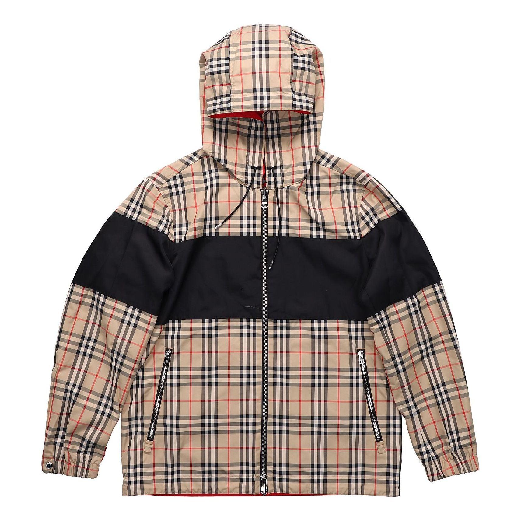 Burberry Double Sided Classic Plaid Hooded Jacket in Natural for Men Lyst UK