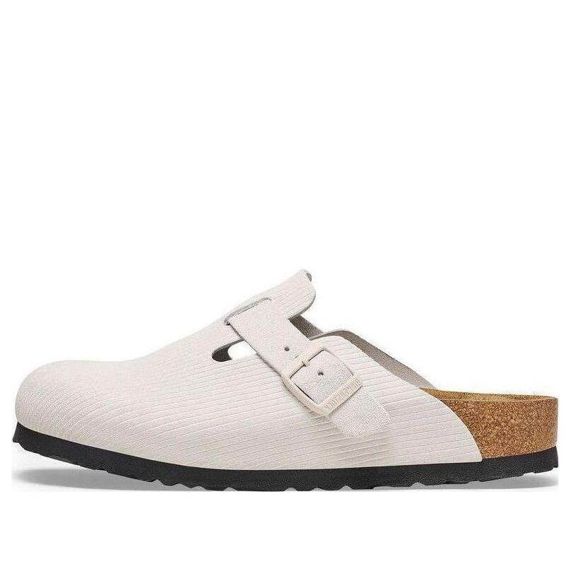 birkenstock boston white suede