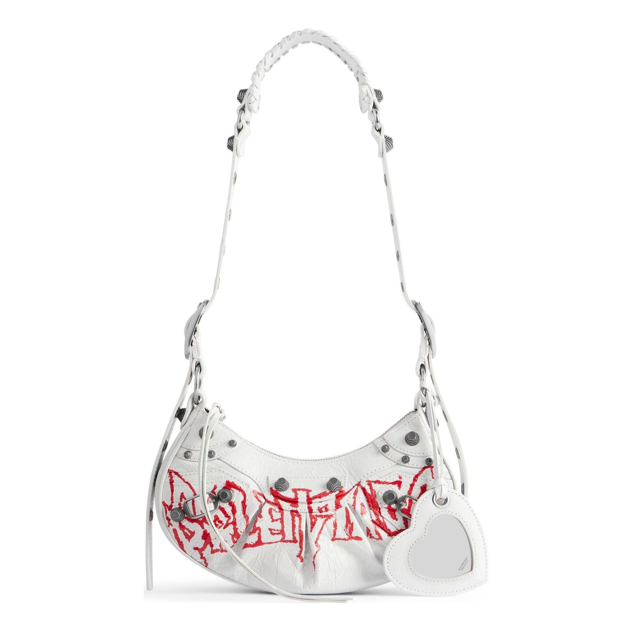 [バレンシアガ]Le Cagole XS Sling Bag White Balenciaga White 'Le Cagole XS Sling' Bag Balenciaga