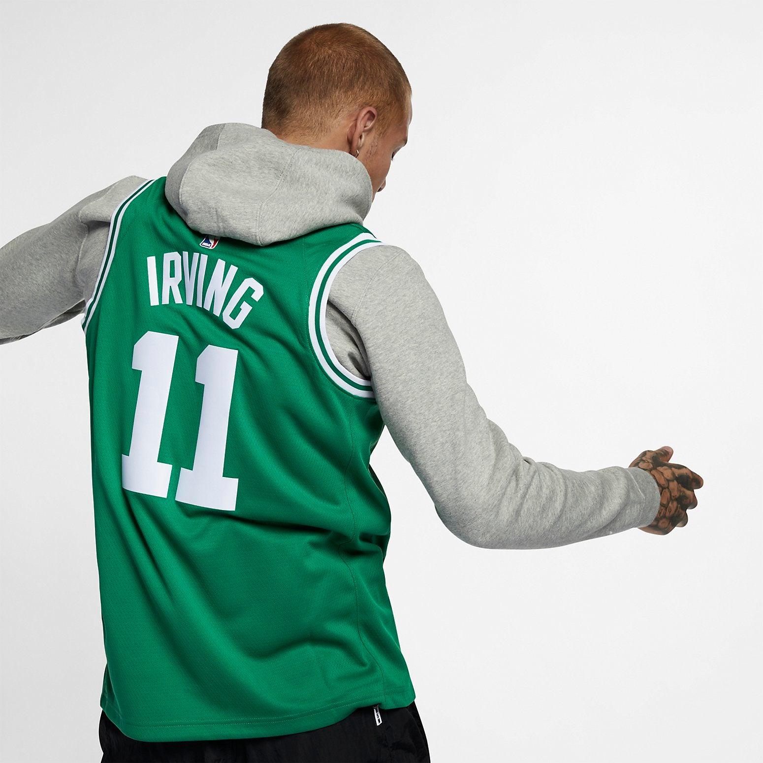 Boston Celtics Kyrie Hoodie Youth Men's Logo Athletic Kelly Green