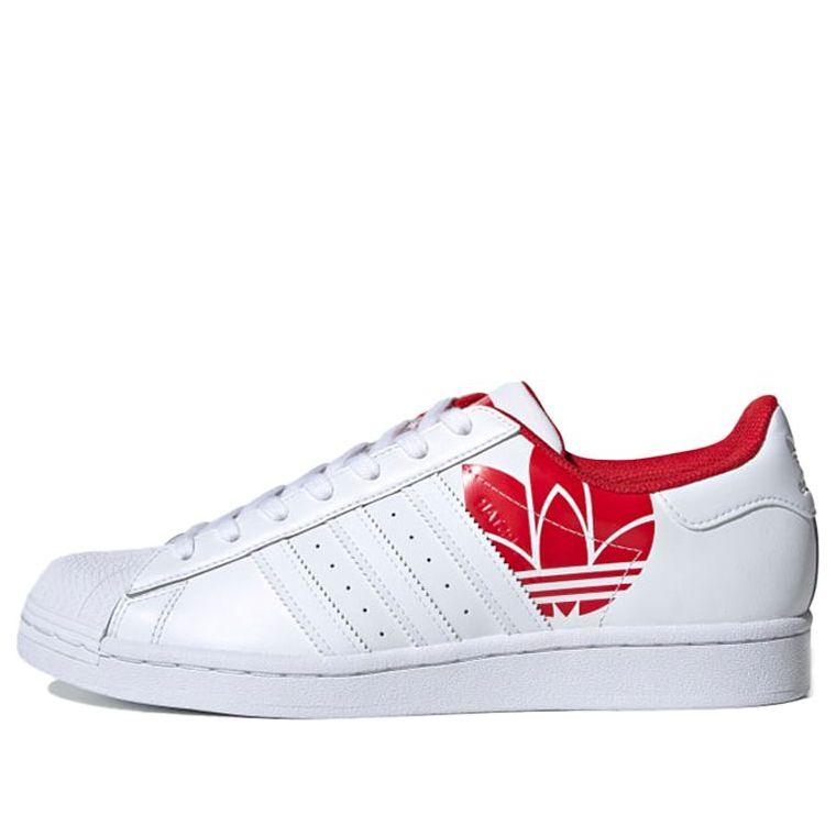 adidas Originals Adidas Superstar 'trefoil Print - Scarlet' in White for  Men | Lyst