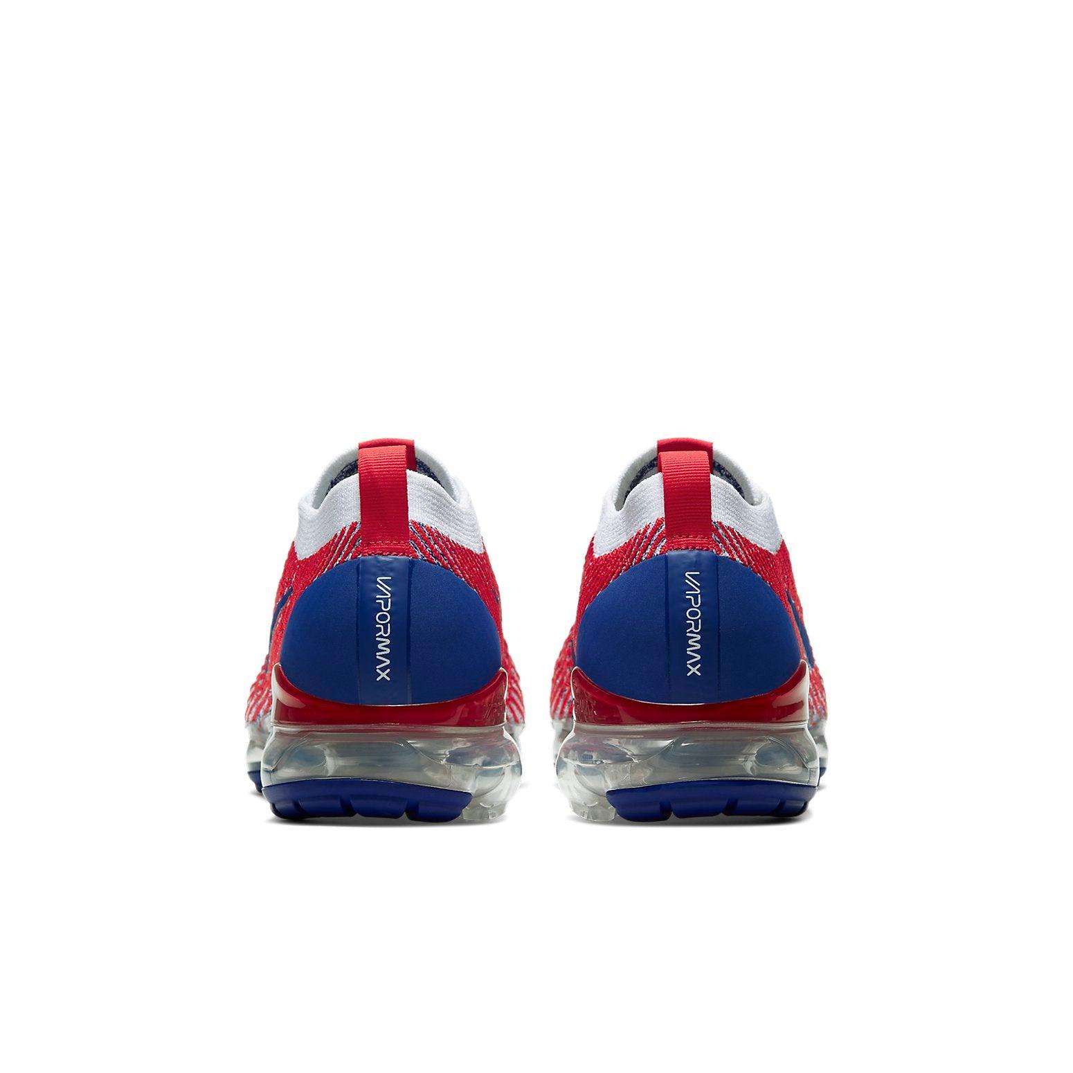 vapormax flyknit red white and blue