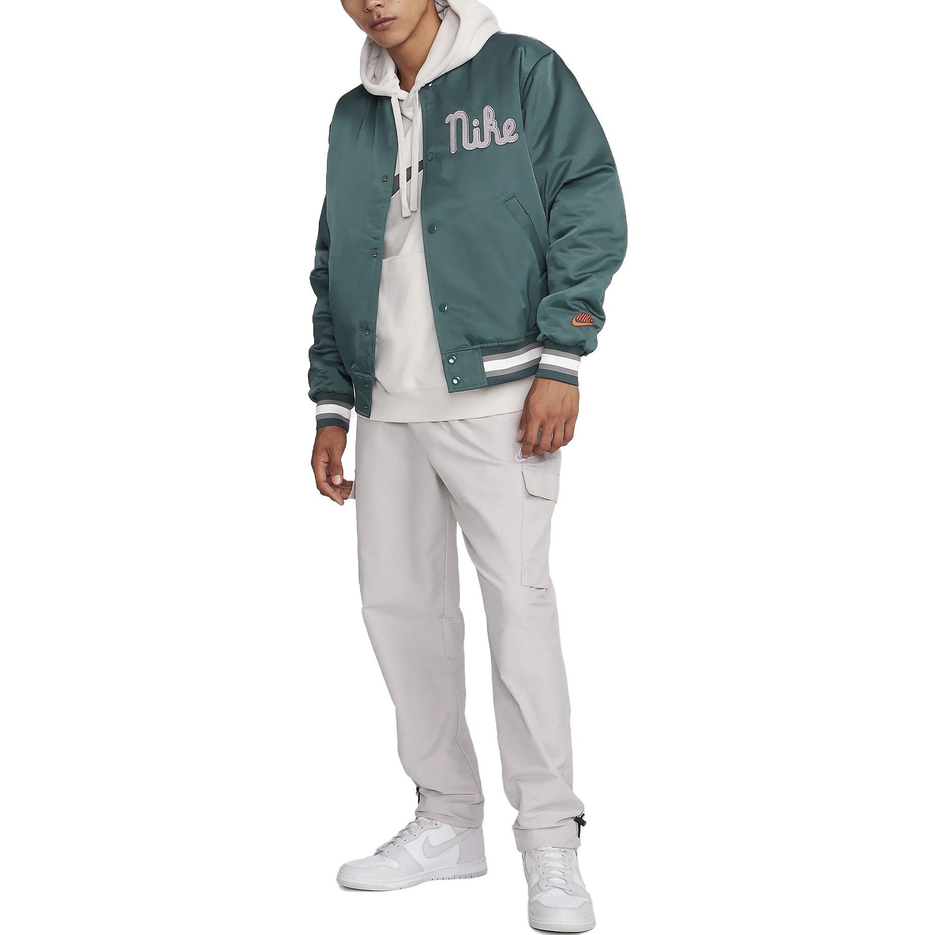 NIKE Dugout Satin Jacket ダグアウト スタジャン L Nike Dugout Loose Satin Jacket in Green for Men | Lyst UK
