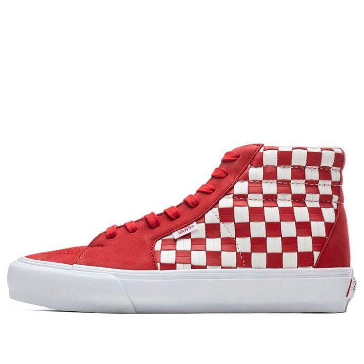 Red vans high tops outfit deals