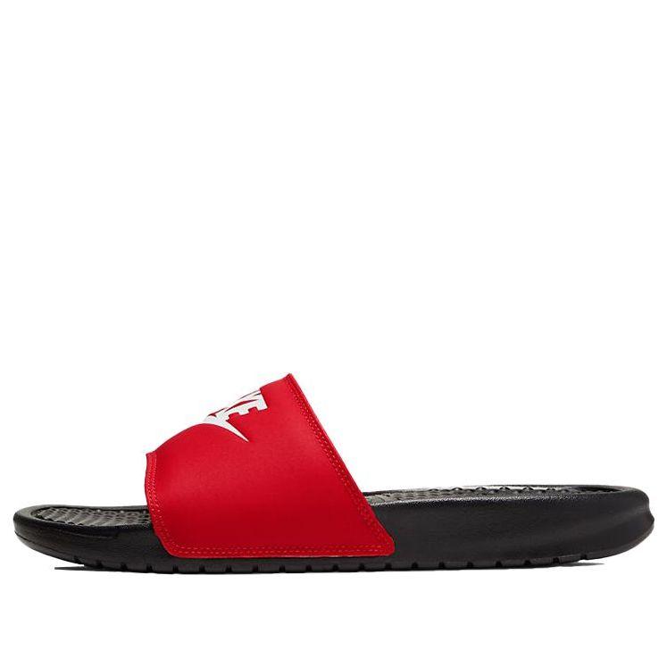 nike benassi red slides