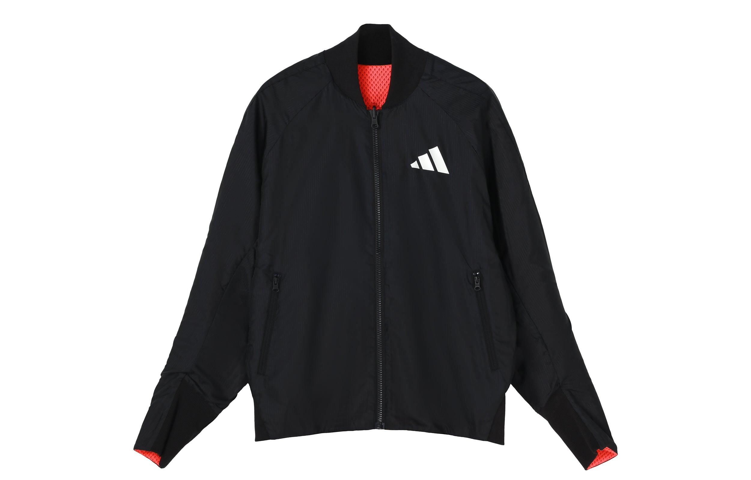 adidas M Vrct Back Tiger Logo Pattern Loose Jacket in Black for