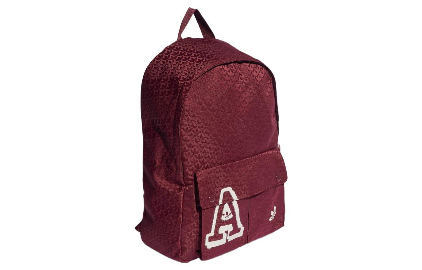 adidas trefoil backpack burgundy