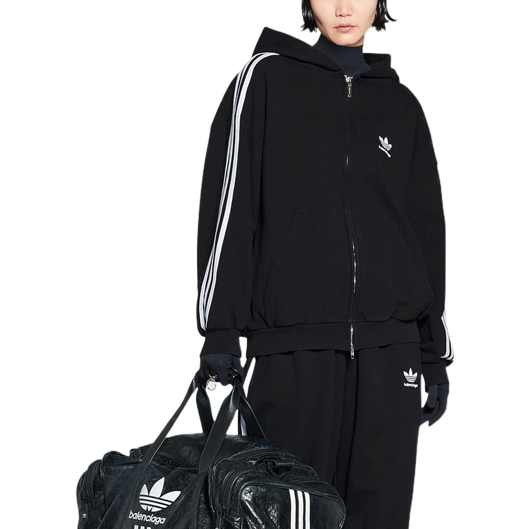 Balenciaga X Adidas Zip-Up Hoodie in Black | Lyst UK