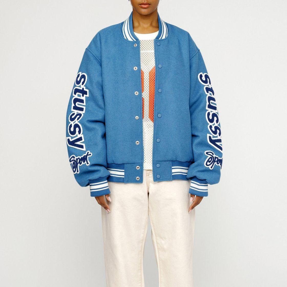 Stussy Ss24 Varsity Jacket in Blue for Men | Lyst