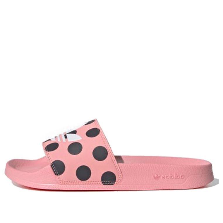 adidas Adilette Lite Slides 'trefoil Logo - Polka Dot Pink' | Lyst