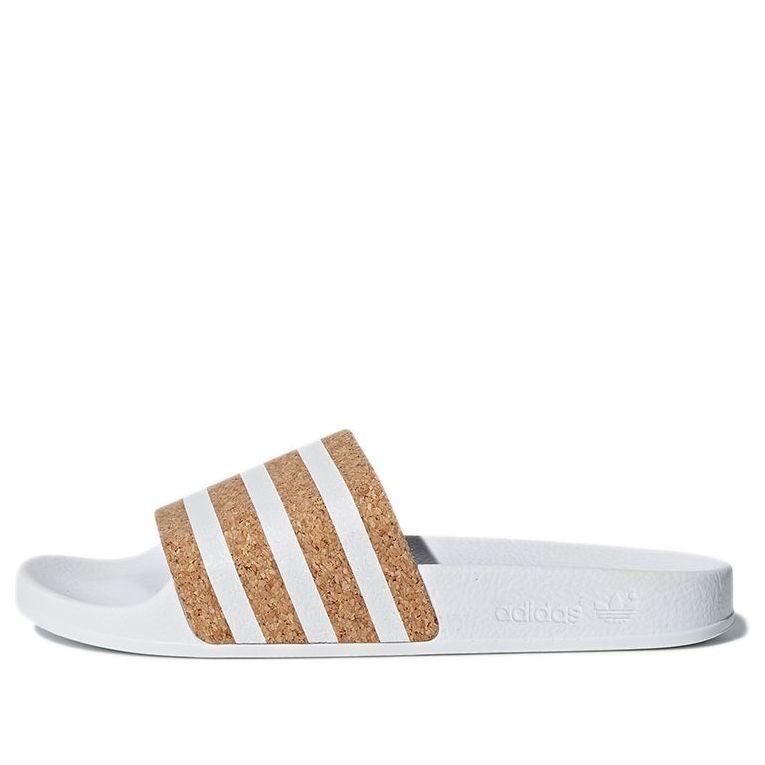 adidas Adilette Slides 'cork' in White Lyst