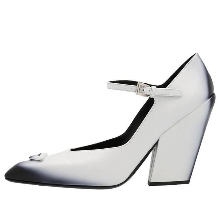 PRADA mary jane square toe heels white 【公式通販】