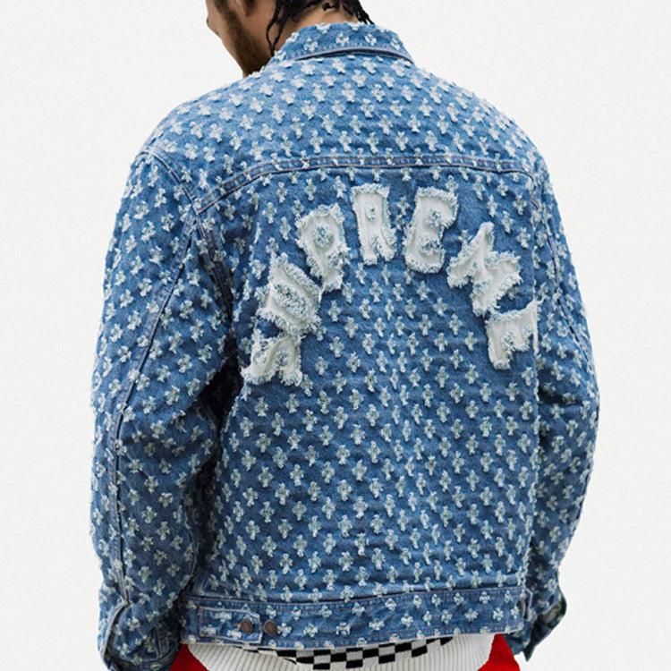 Supreme Hole Punch Denim Trucker Jacket in Blue for Men | Lyst UK