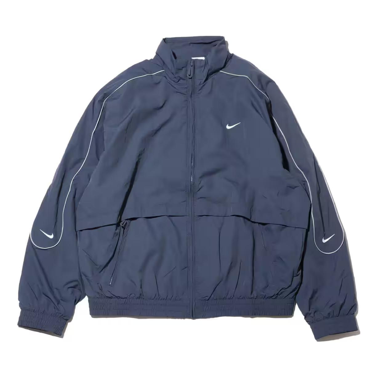 Nike Sportswear Solo Swoosh Woven Track Jacket in Blue for Men | Lyst