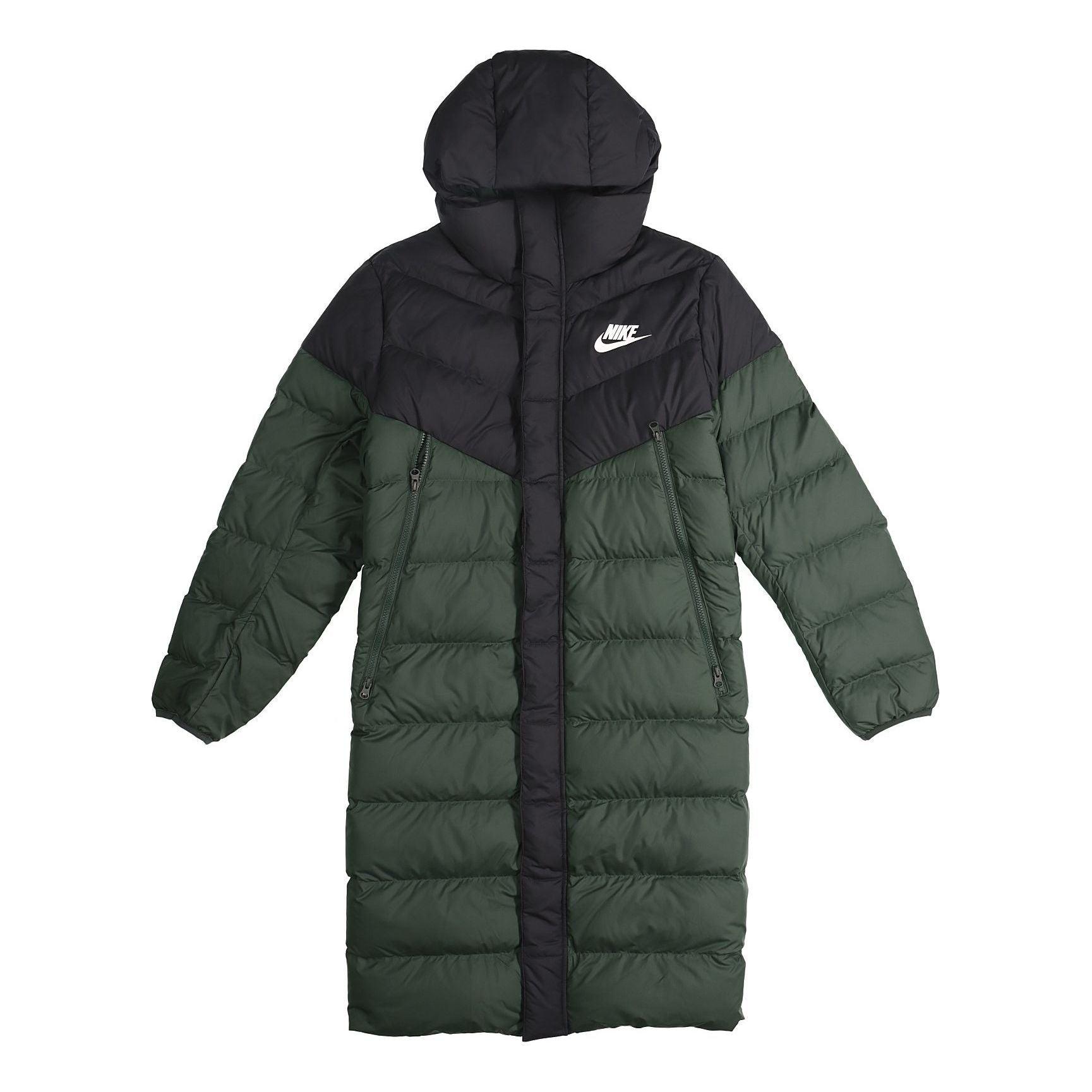 nike long green coat