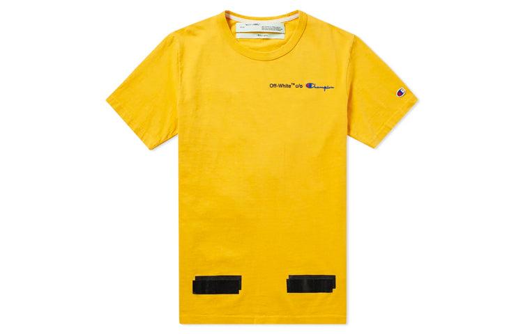 Off-White c/o Virgil Abloh X Champion Virgil Abloh Champion Tee Yellow for  Men | Lyst