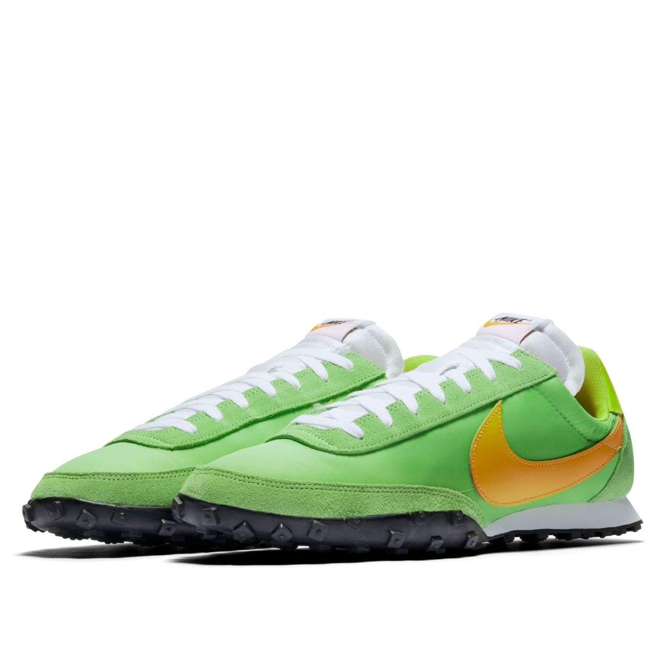 green waffle racer sneakers