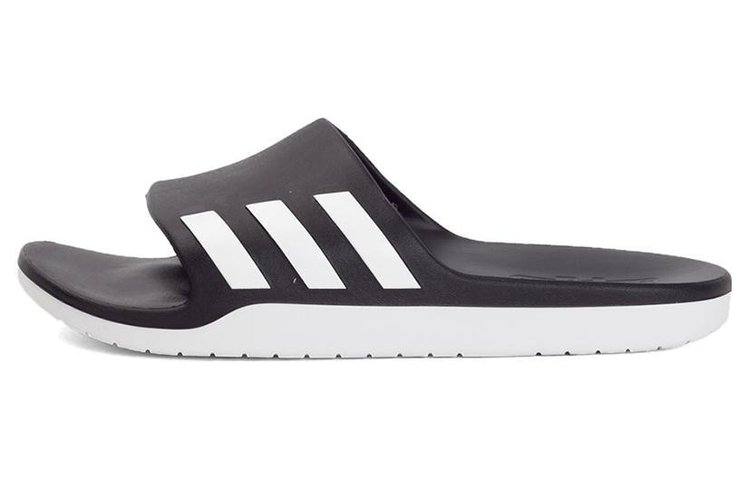 New Adidas Aqualette CF Men Slides Slippers Black/ White Size 18