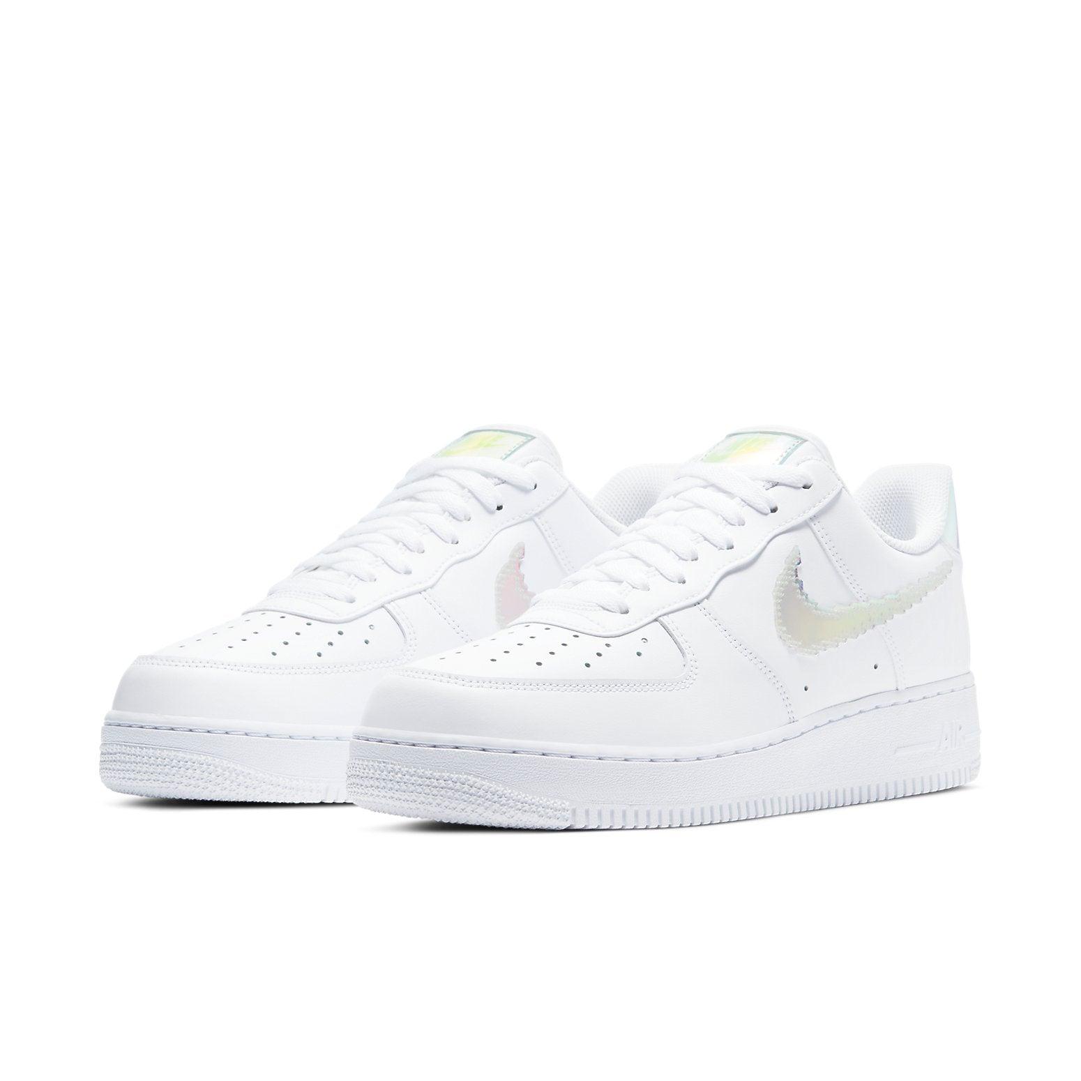 white iridescent air force 1