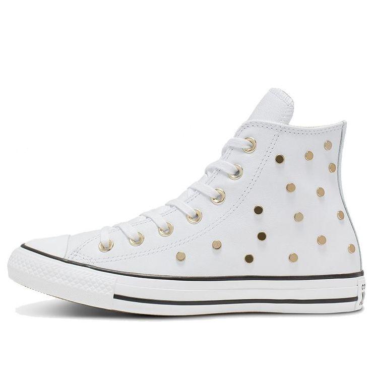 Converse Chuck Taylor All Star Studs High Top Leather Spot Rivet White ...