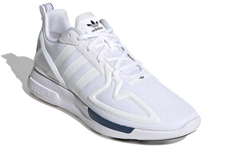 adidas originals zx 2k flux trainers in triple white