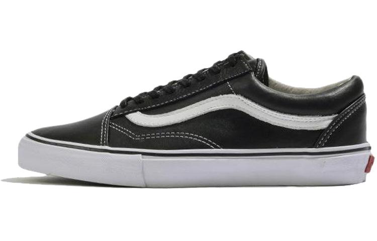 Vans vault black hot sale leather