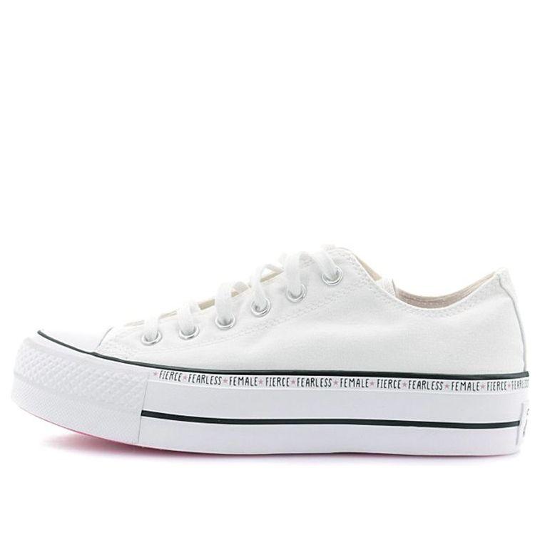 Impedir adyacente cohete Converse Chuck Taylor All Star Lift Low Top White Sneakers | Lyst