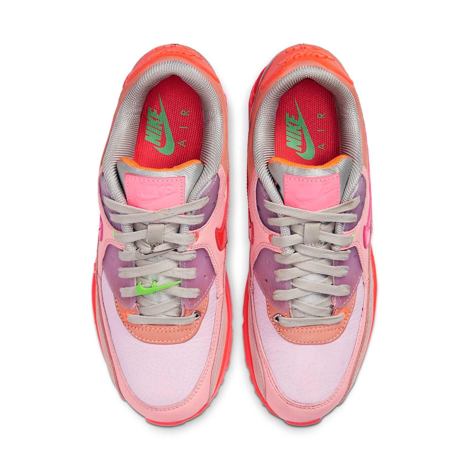 womens air max 90 platinum crimson