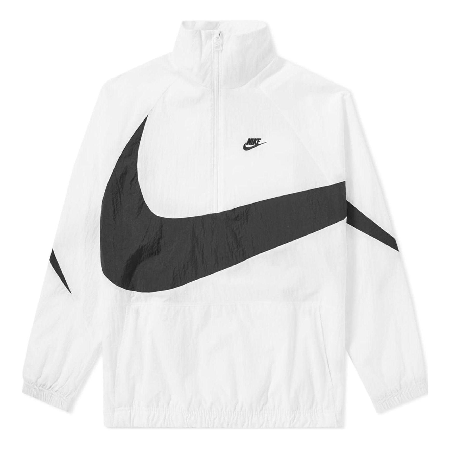 Nike Swoosh Half-zip Jacket in White for Men | Lyst