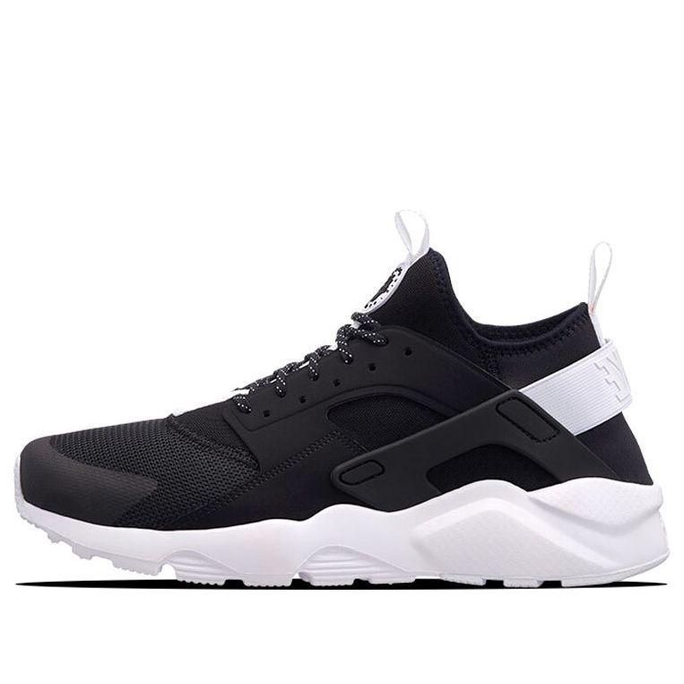 mens black and white huaraches